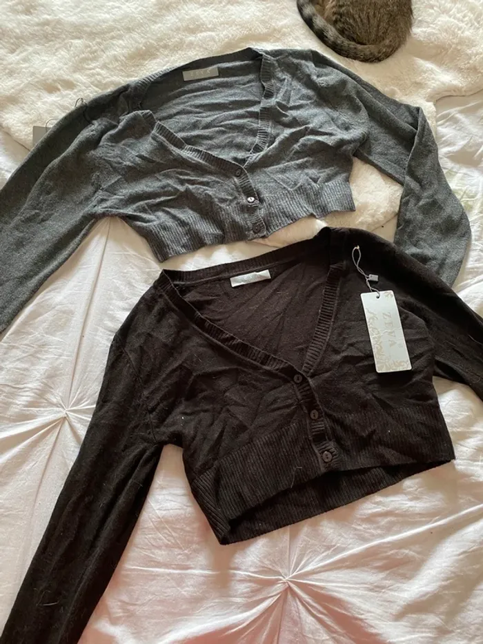 Lot de 2 pulls manches longues crop top - photo numéro 3