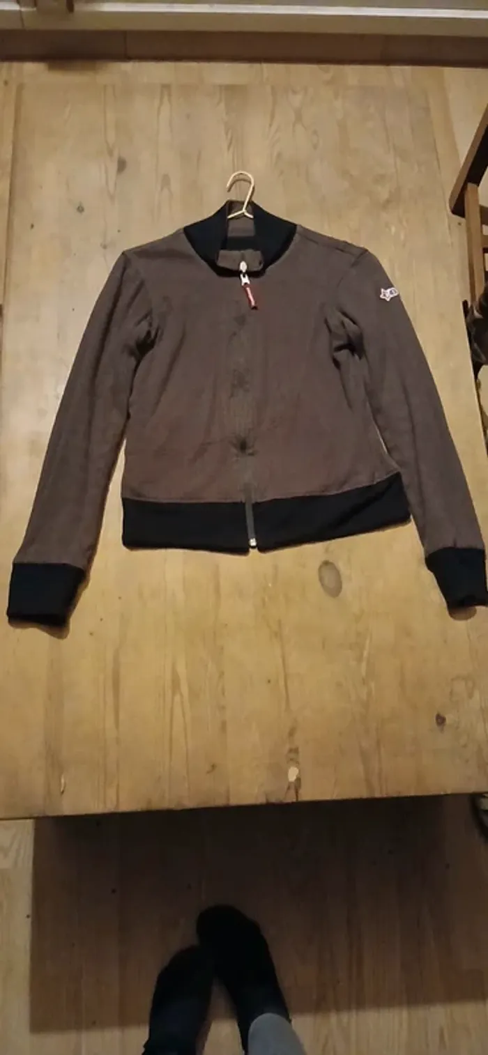 Gilet réversible marron,noir - photo numéro 2