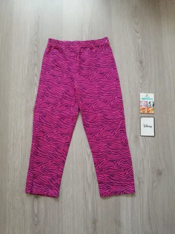 Legging rose et violet motifs zèbre / sans marque / (10ans)