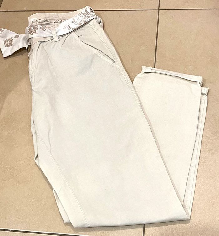Pantalon Avec Ceinture À Nouer Taille 36