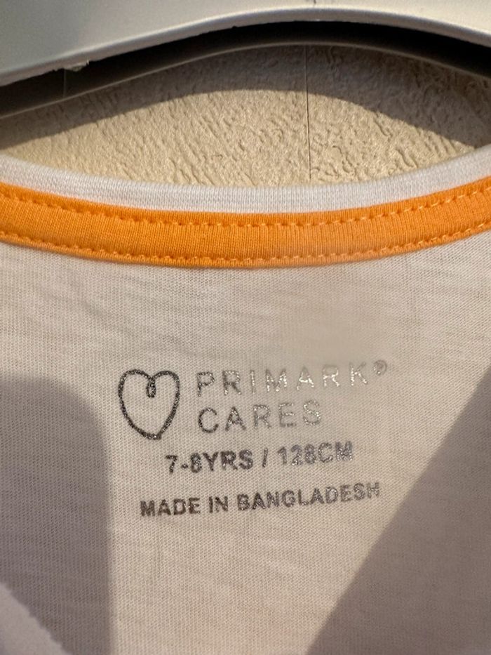 T-shirt blanc en coton manches longues imprimée à licorne fille 7-8 ans - photo numéro 6