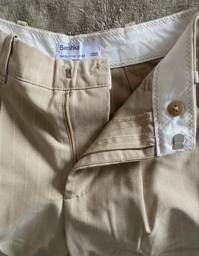 Pantalon beige Bershka XXS - photo numéro 3