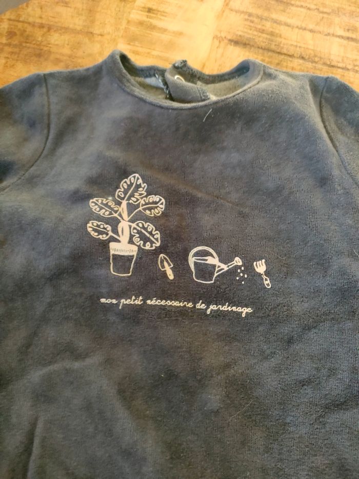 Pyjama velours 9 mois - photo numéro 2