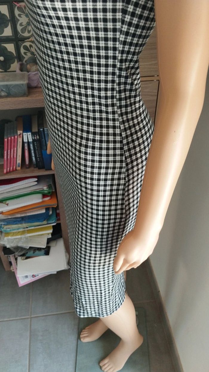 Robe noire et blanche Pimkie taille s fendu - photo numéro 5