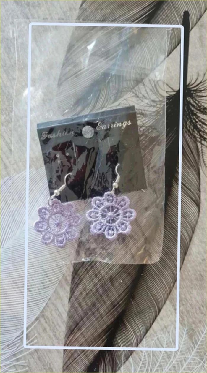 Boucle d'oreilles en napperon - photo numéro 5