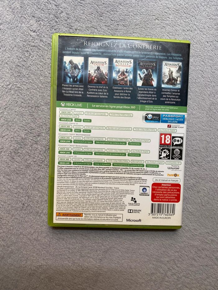 Jeu vidéo Xbox 360 assassin’s creed héritage collection - photo numéro 2