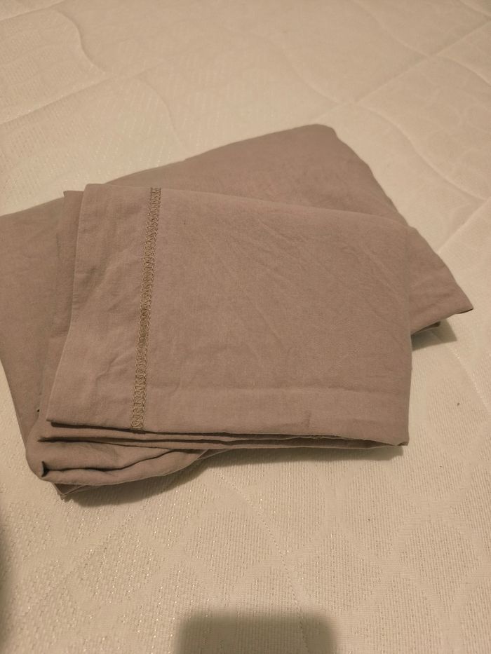 Ensemble literie drap housse et taie d'oreiller 1 pers - photo numéro 2