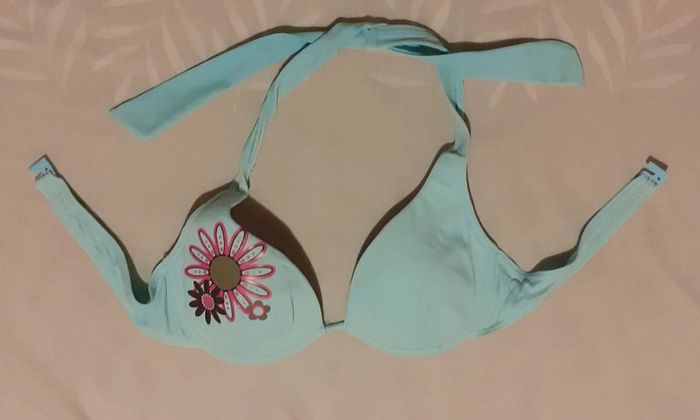 Maillot de bain bleu à fleurs - photo numéro 3