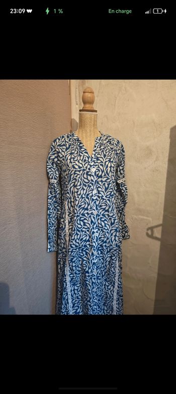 Robe longue bleu et blanche taille 36/ 40 neuve Boho love