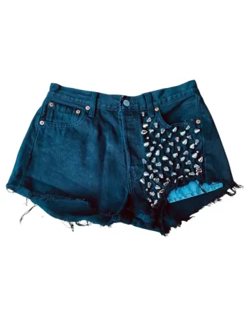 Short en jean noir avec clous The Ragged Priest X Levi´s