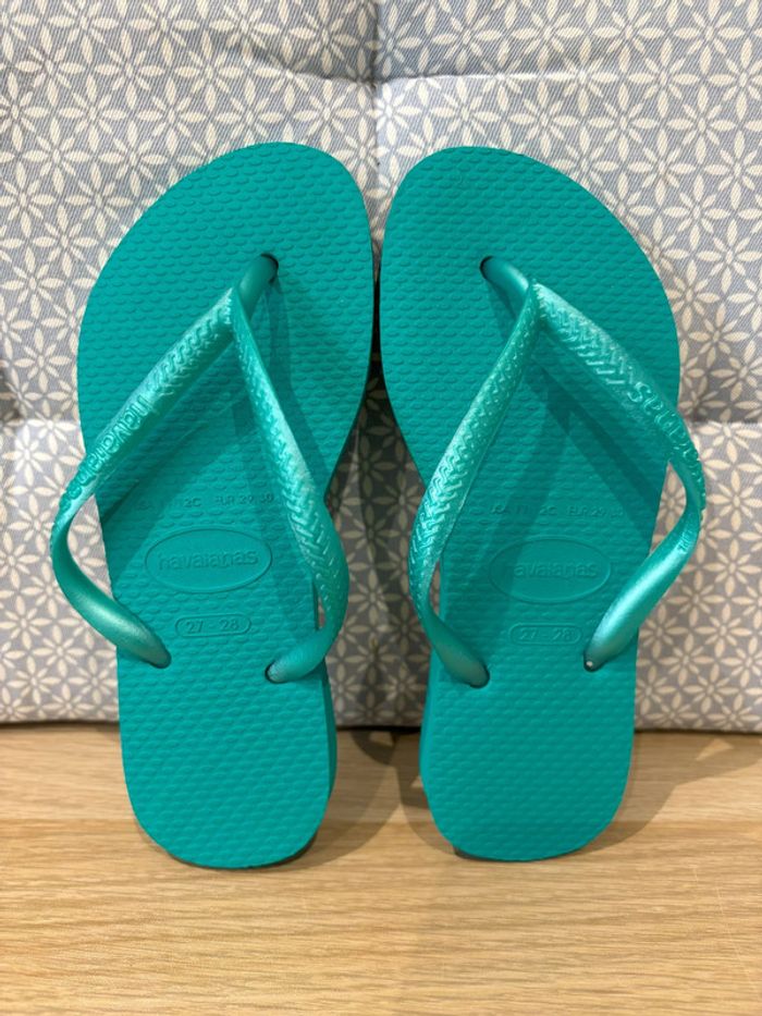 Paire de Claquettes "Turquoises" Pointure 29 / 30