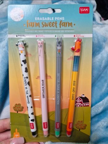 Lot stylo effaçable Legami Farm sweet farm