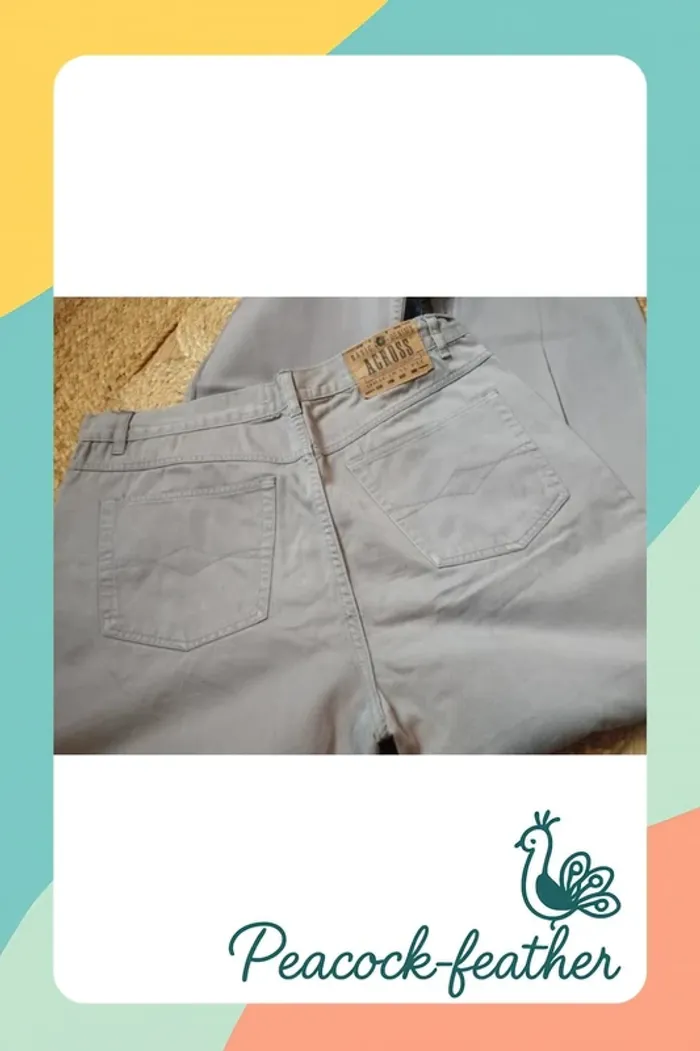 Pantalon gris clair 46 homme acros - photo numéro 4