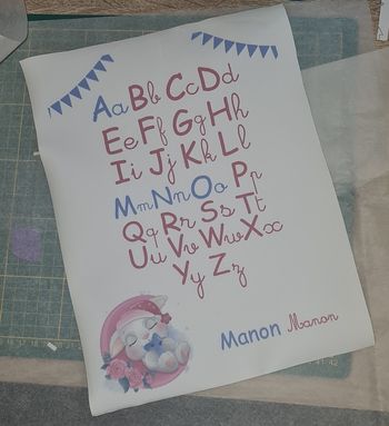 Affiche alphabétique sur toile