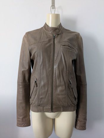 Veste en cuir d'agneau - Sud Express - taille 36