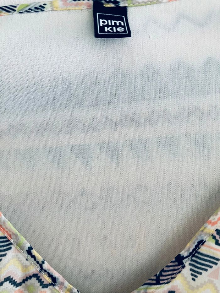 Robe d’été pimkie taille 38 à motif bleu jaune - photo numéro 4