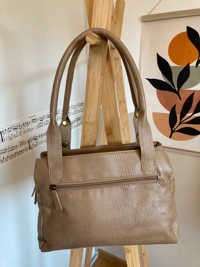 Sac vintage y2k beige synthétique neuf [ref 2506SBe93] - photo numéro 3