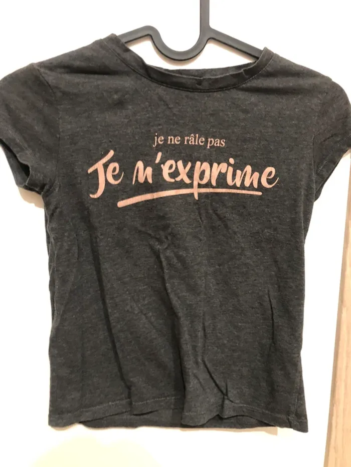 Tee shirt manche courte citation