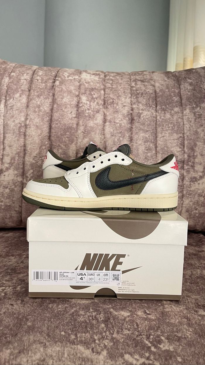 Nike Air Jordan 1 Travis Scott Médium Olive - photo numéro 3