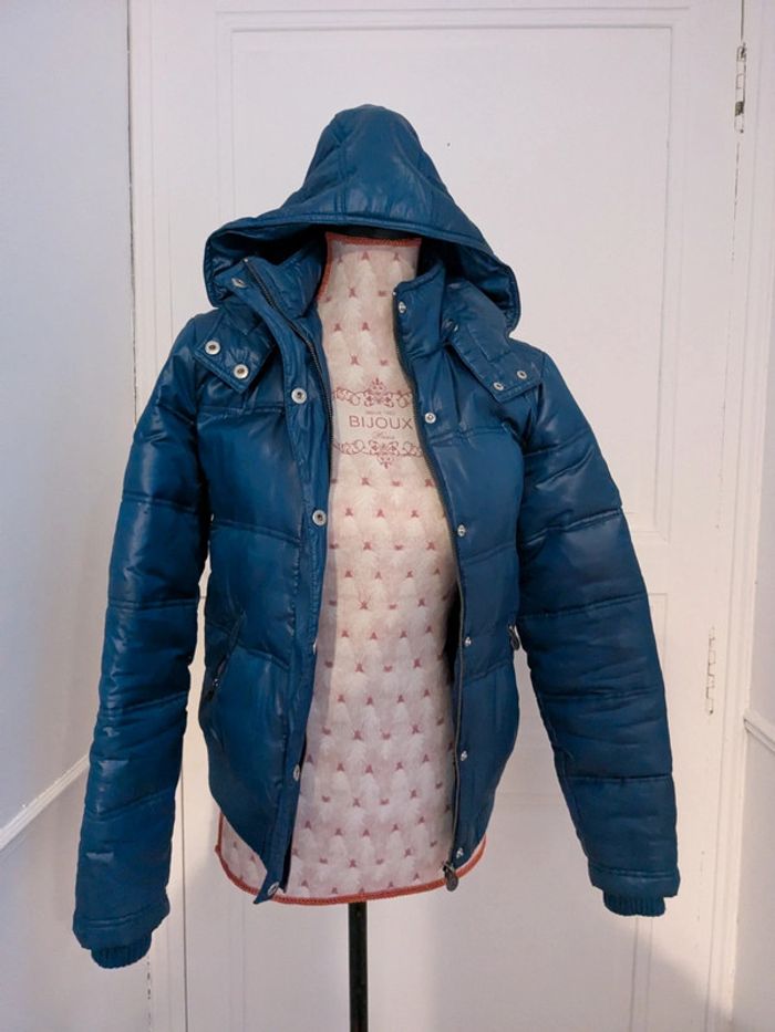 Manteau molletonné converse XS bleu femme