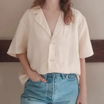 Chemise rose très pâle lin La Redoute