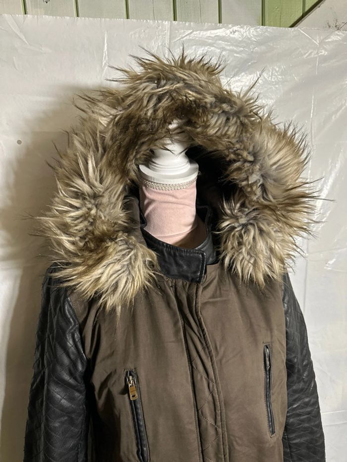 Parka kaki noir à capuche ONLY - photo numéro 2