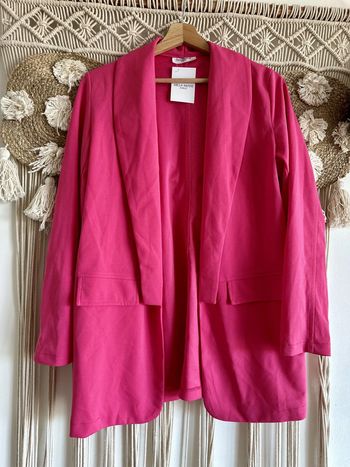 Blazer fluide rose taille L NEUF
