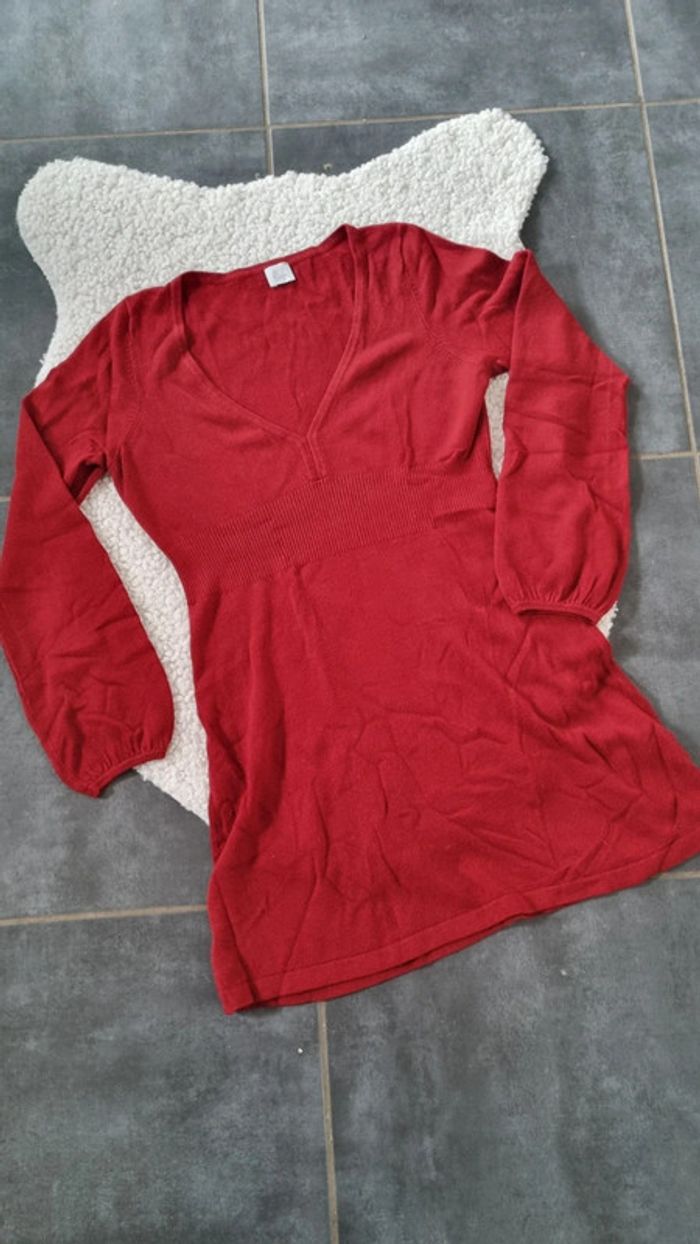 Robe camaïeu bordeaux ' rouge T3 40 42 parfait état