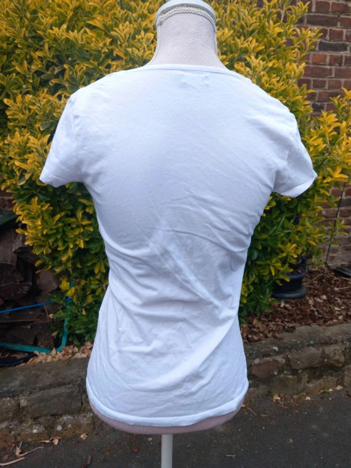 T-shirt à sequins. Blanc. Taille s. In Extenso, - photo numéro 4