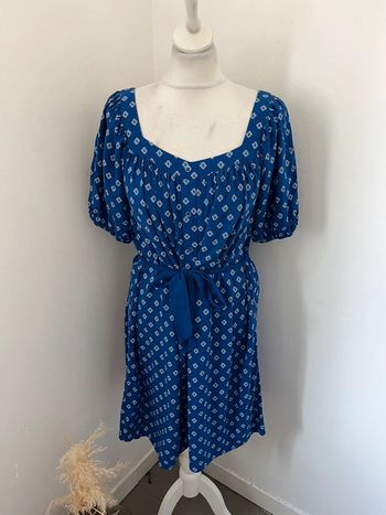 Robe bleue à motifs Promod M