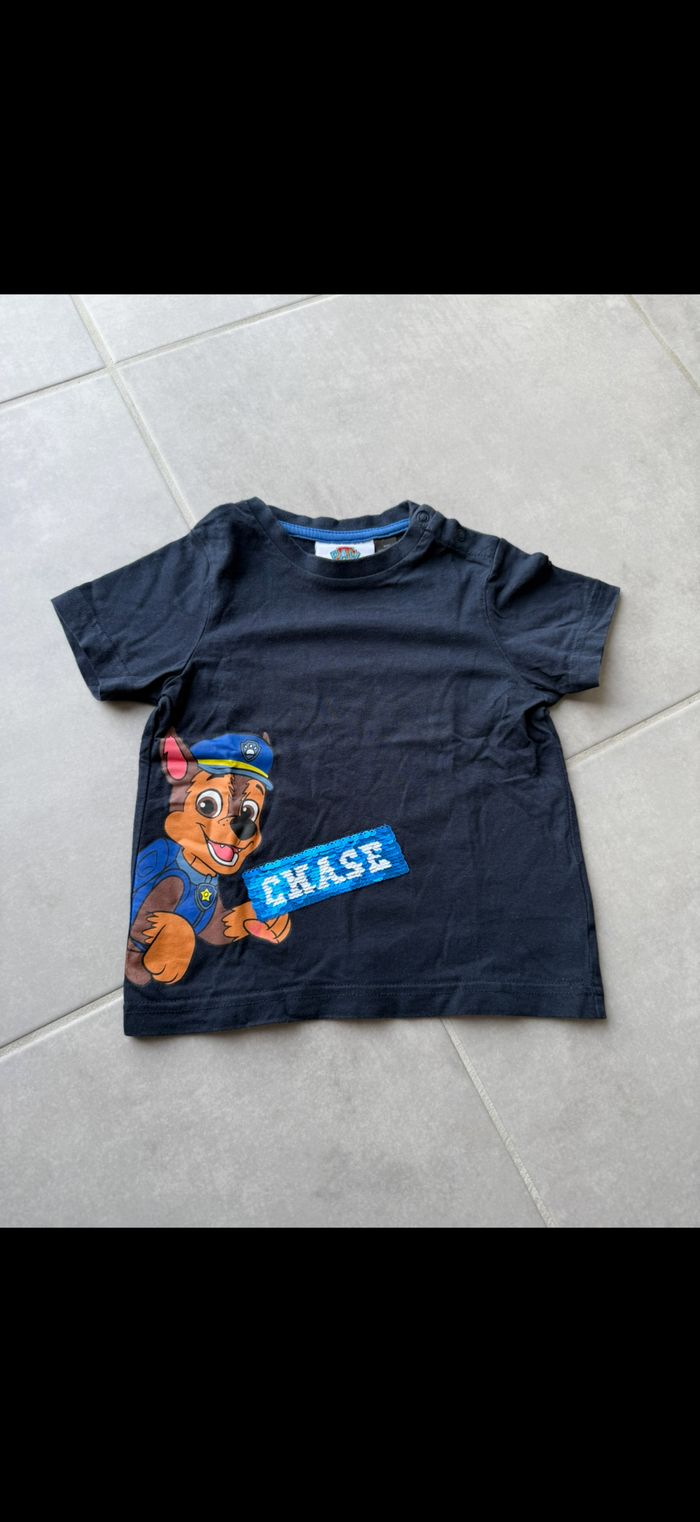 Tee shirt manches courtes Chase Pat Patrouille 24 mois - photo numéro 2