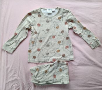 Pijama mixte Zara beige chats 104 cm