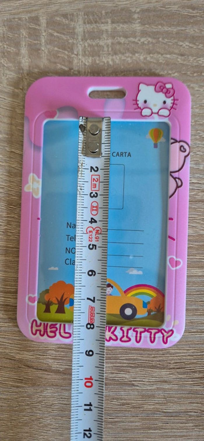 Porte carte d'identité Hello kitty avec lanière fantaisie. - photo numéro 7