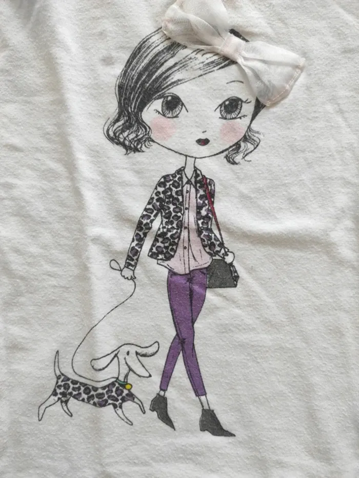 T shirt grandes manches fillette - photo numéro 2