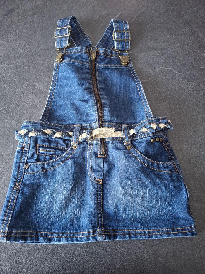 Salopette jupe en jeans