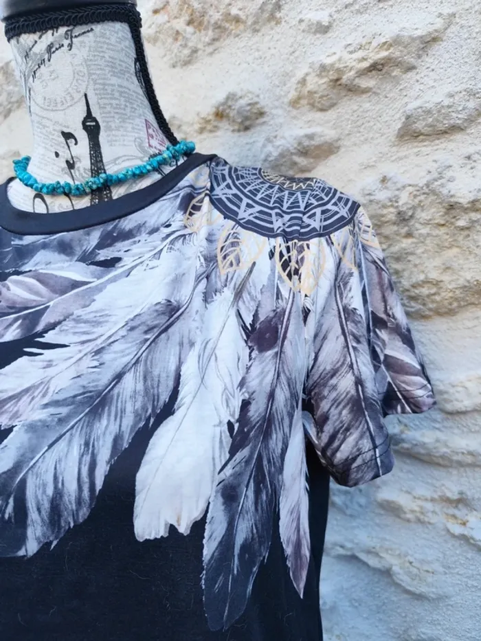 T-shirt femme avec attrape rêve L - photo numéro 2