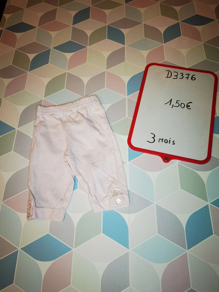 D3376 - legging court fille 3 mois - photo numéro 3
