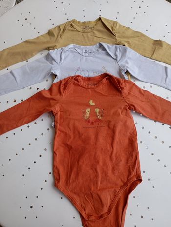 Lot de 3 bodies manches longues TAO 3 ans