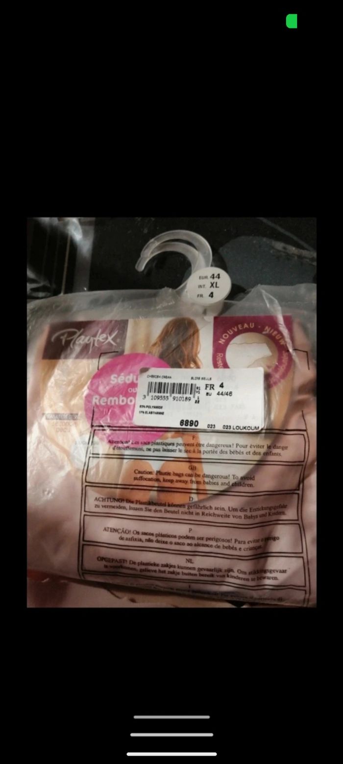 Lot de 4 strings Playtex vintage vieux rose. Taille 42/44 - photo numéro 3