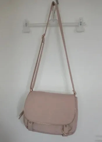 Sac a main bandoulière rose pâle