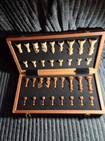 Grand jeu d'échecs luxe - Bois massif - 39×39 cm