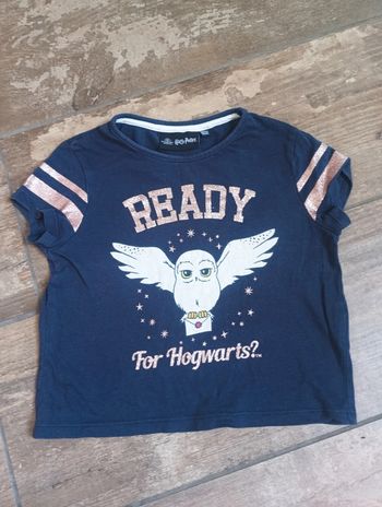 Tee shirt chemise manches courtes Fille 6 ans Ready Harry Potter chouette