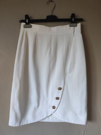 Jupe portefeuille blanche Cara taille 36 en coton