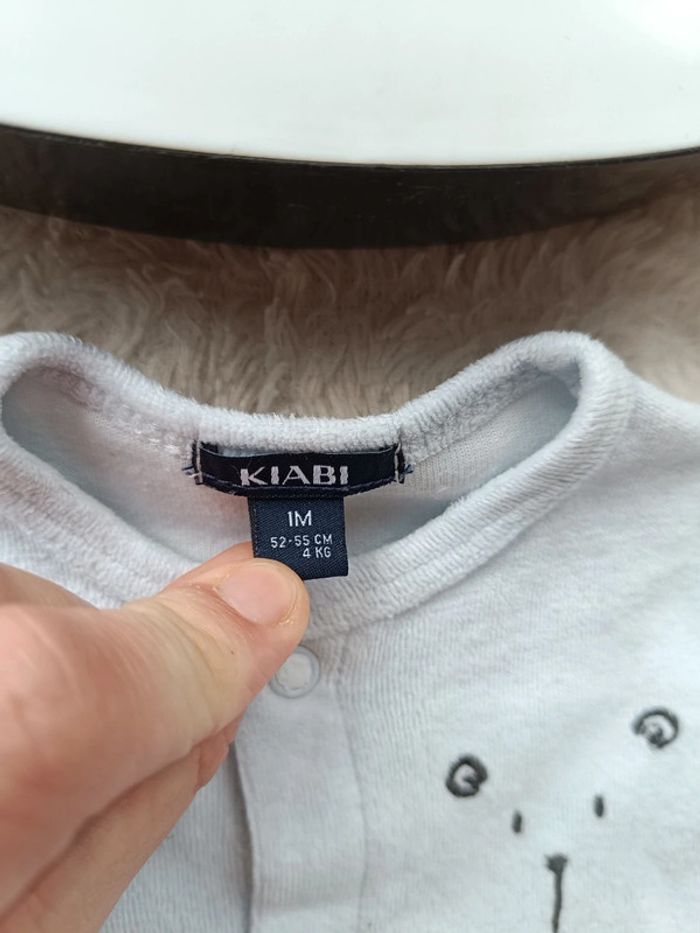 Pyjama grenouillère velours Garçon 1 mois I love you Ours Kiabi - photo numéro 5