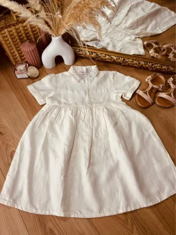Taille 8 ans robe d’été fille TAO crème 🌷