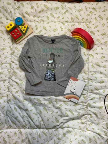 teeshirt manches longues gris kiabi 4 ans