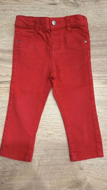 Pantalon jean rouge - 2 ans - tape à l'oeil 