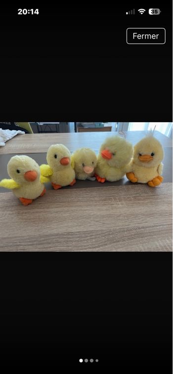 Lot de petits poussins peluche 