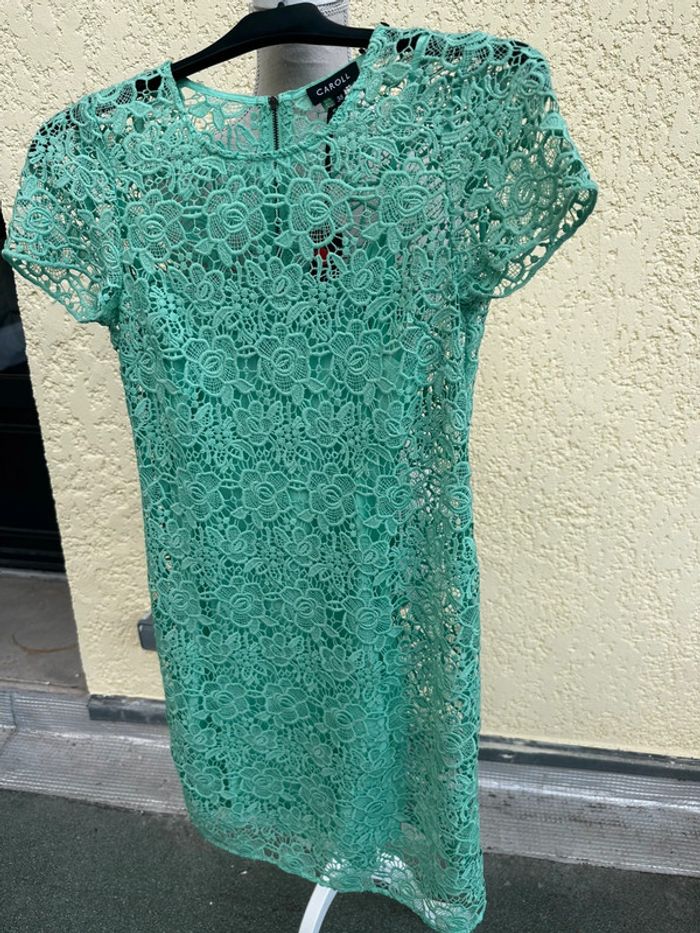 🌿 Robe vert menthe – Caroll – Taille 38 - photo numéro 3