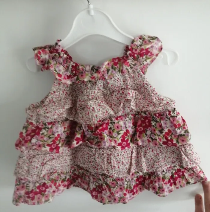 Débardeur à volant baby gap liberty rose - photo numéro 5